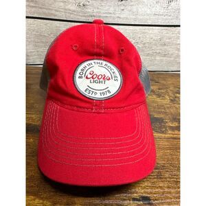 Coors Light Red / Dark Grey‎ Mesh Back Cap Baseball Hat